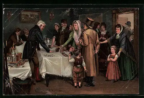 Künstler-AK Volksopfer 1813