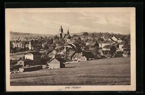 AK Bad Steben, Blick auf den Ort