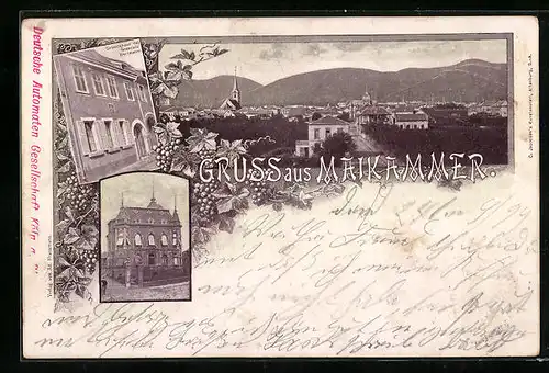 AK Maikammer, Geburtshaus des Generals Hartmann, Ortsansicht