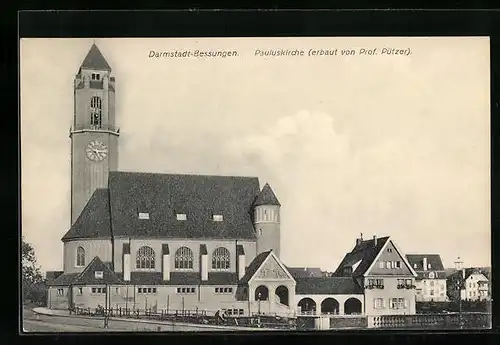 AK Darmstadt-Bessungen, Ansicht der Pauluskirche
