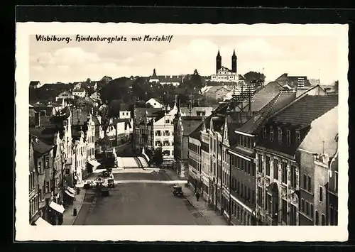 AK Vilsbiburg, Hindenburgplatz mit Mariahilf