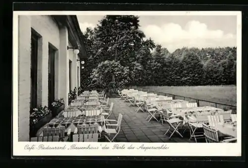 AK Düsseldorf-Ratingen, Café-Restaurant Bauenhaus