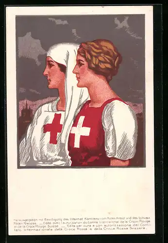 AK Schweiz, Zwei Schwestern des Roten Kreuzes
