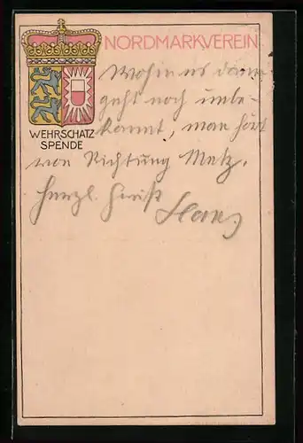 AK Nordmarkverein, Wappen, Wehrschatzspende