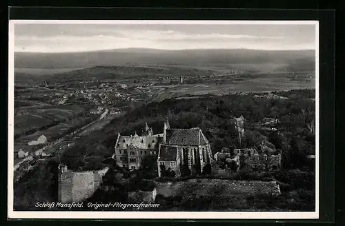 AK Mansfeld, Schloss Mansfeld, Fliegeraufnahme