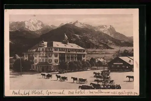 AK Garmisch, Bahnhof-Hotel