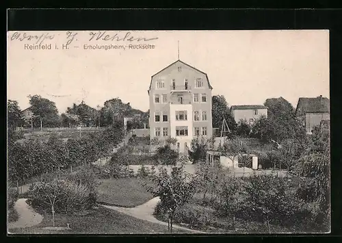 AK Reinfeld i. H., Erholungsheim Rückseite