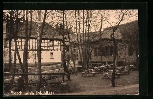AK Eisenberg /Thüringen, Gasthaus Froschmühle im Mühltal