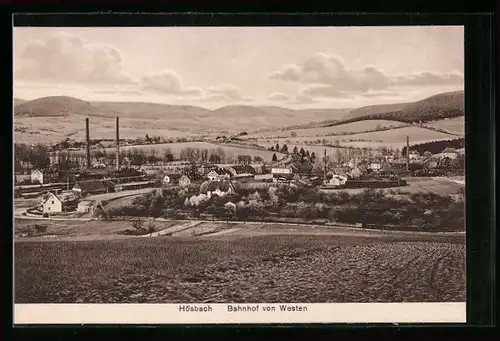 AK Hösbach, Bahnhof von Westen