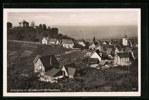 AK Rotenberg, Ansicht m. Grabkapelle-Württemberg