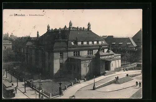 AK Dresden, Das Künstlerhaus aus der Vogelschau