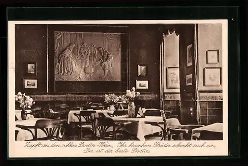 AK Berncastel, Doctor-Weinstube, Blick in den Speisesaal