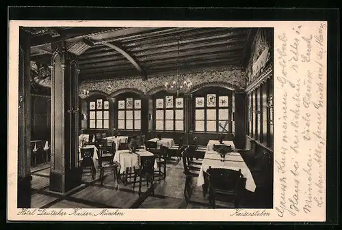 AK München, Hotel Deutscher Kaiser, Kaiserstuben, Bes. Jos. Stengel