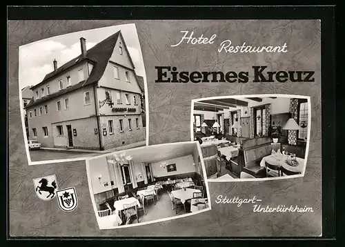 AK Stuttgart-Untertürkheim, Hotel Restaurant Eisernes Kreuz
