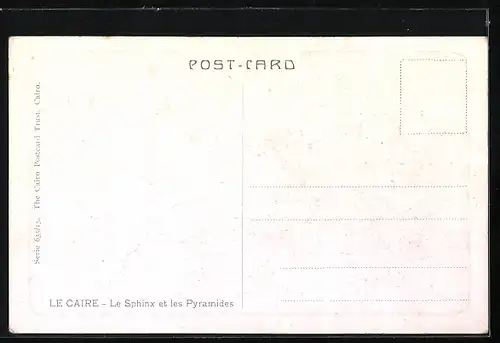 Künstler-AK Gizeh, Sphinx and the Pyramids
