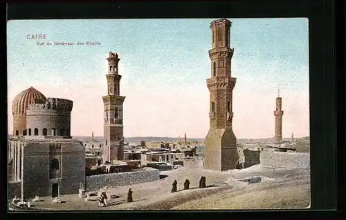 AK Caire, Vue de tombeaux des Khalifs