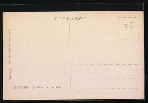 Künstler-AK Le Caire, Le Pont de Kasr-El-Nil