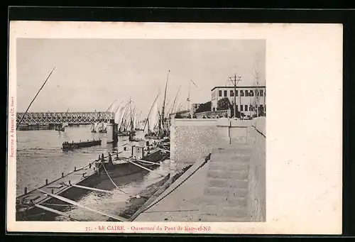 AK Cairo, Ouverture du Pont de Kasr-el-Nil