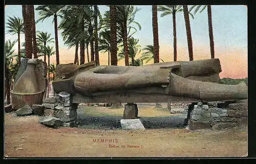 AK Memphis, Statue de Ramses II.