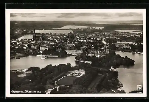 AK Schwerin, Totalansicht vom Flugzeug aus