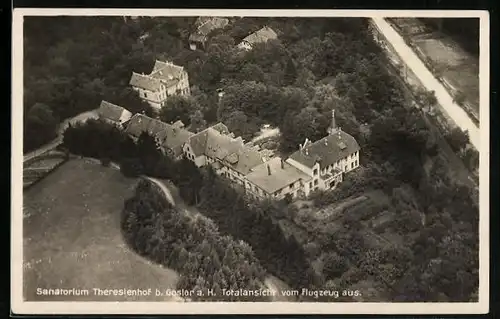 AK Goslar a. H., Sanatorium Theresienhof vom Flugzeug aus