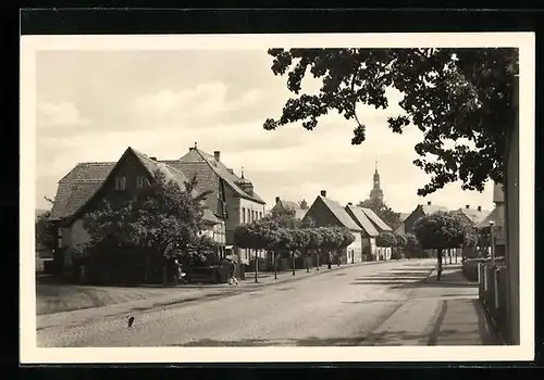 AK Hirschfelde, Blick in die Zittauer Strasse