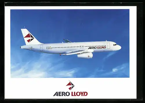 AK Der Airbus A320 der Aero Lloyd, Flugzeug