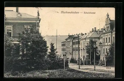 AK Markneukirchen, Häuserpartie aus der Schulstrasse