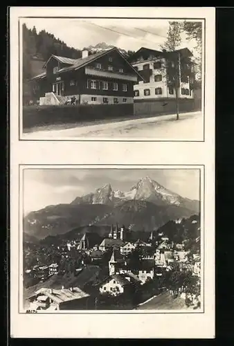 AK Berchtesgaden, Hotel Haus Carell, Königsseerstrasse 28, Gesamtansicht