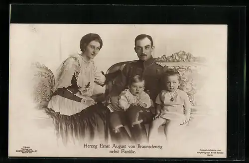 AK Herzog Ernst August von Braunschweig nebst Familie