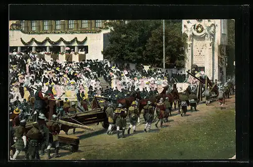 AK Huldigungsfestzug 1908, Zeit des Königs Albrecht I.