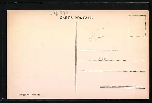 AK Bernhardiner mit drei Welpen