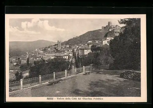 AK Assisi, Veduta della Città dal Giardino Pubblico