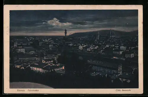 AK Firenze, Panorama, Città dormente