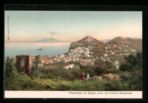 AK Capri, Panorama di Capri, preso dal Castello Barbarossa