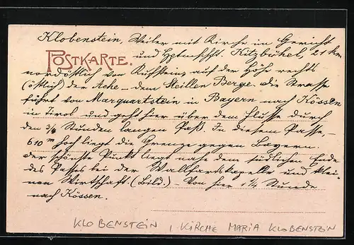 AK Klobenstein b. Kössen, Kirche Maria Klobenstein