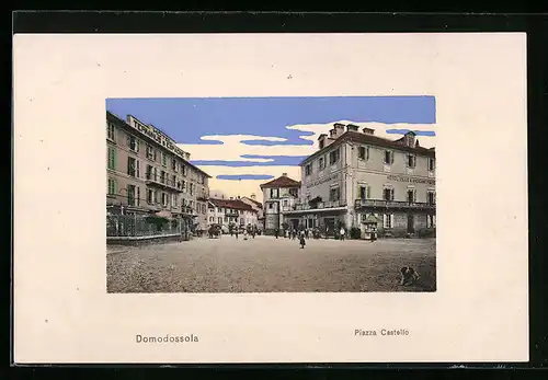 AK Domodossola, Piazza Castello, Hotel Terminus