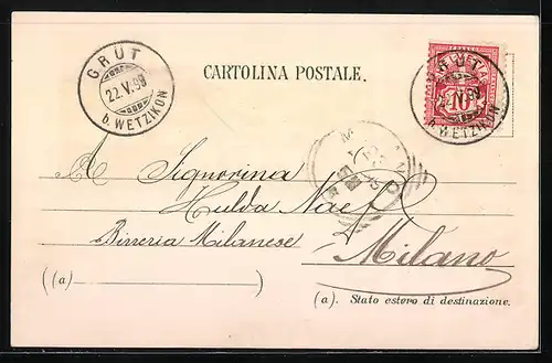 Lithographie Milano, Arco della Pace, Panorama