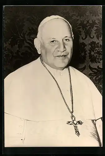 AK Papst Johannes XXIII. mit Kreuzkette