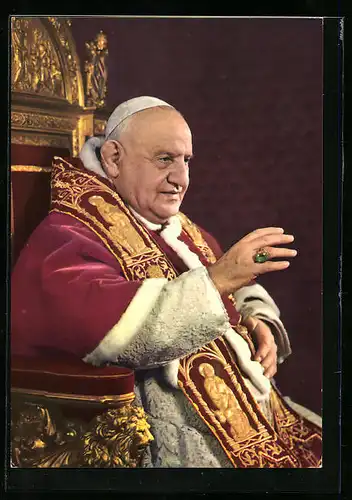 AK Papst Johannes XXIII. segnet die Gläubigen