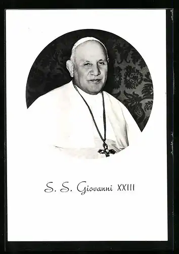 AK Papst Johannes XXIII. mit Kreuzkette