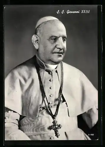 AK Papst Johannes XXIII. mit Kreuzkette
