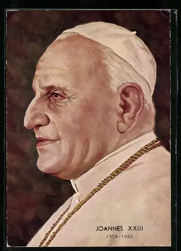 Künstler-AK Papst Johannes XXIII. im Profil