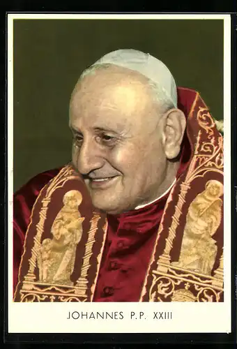 AK Papst Johannes XXIII. lächelnd