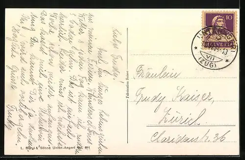 AK Mittenägeri, Teilansicht mit See