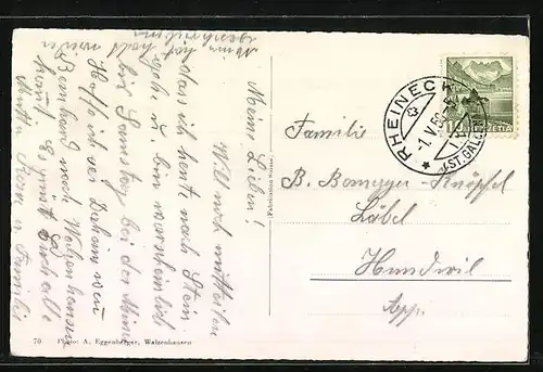 AK Walzenhausen, Teilansicht vom Ortskern