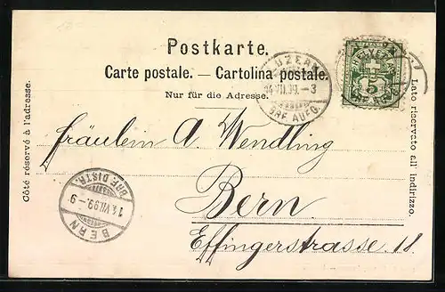 Künstler-AK Luzern, Ortsansicht