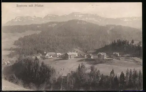 AK Romoos, Gesamtansicht mit Pilatus