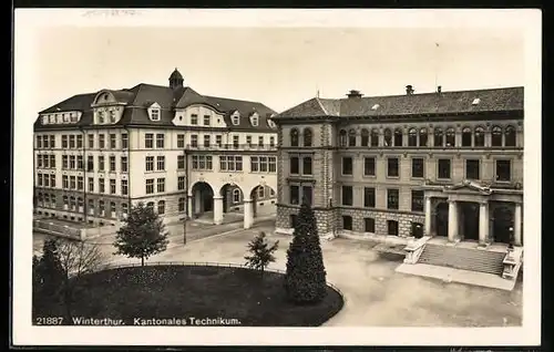 AK Winterthur, Kantonales Technikum mit Vorplatz