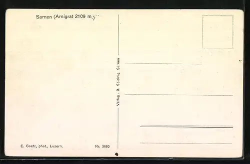 AK Sarnen, Ortsansicht mit Berglandschaft